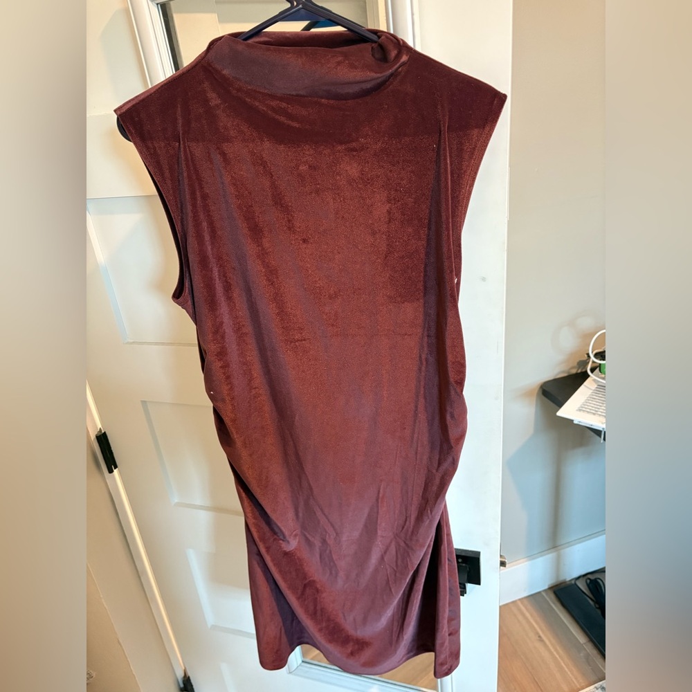 a new day Backless Burgundy Dress